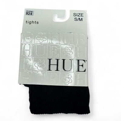 Hue Womens Cable Knit Control Top Tights Size S/M Black 1 Pair NWT